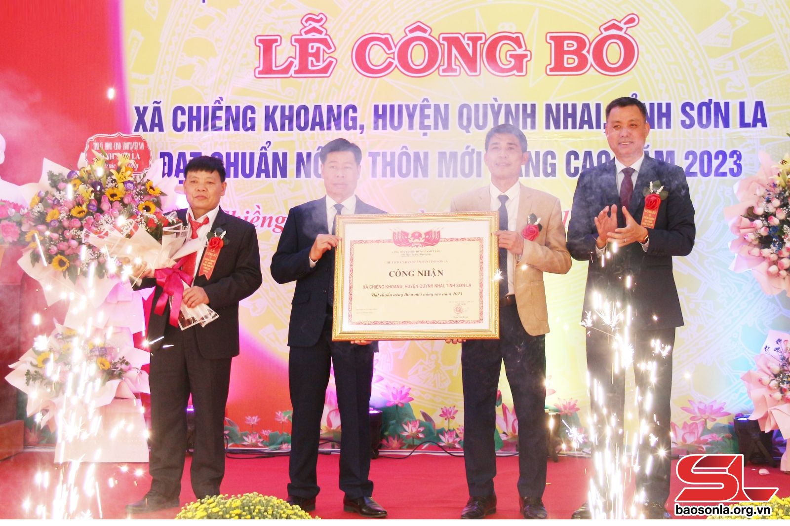 Chiềng Khoang và Chiềng Bằng đạt chuẩn xã nông thôn mới nâng cao năm 2023