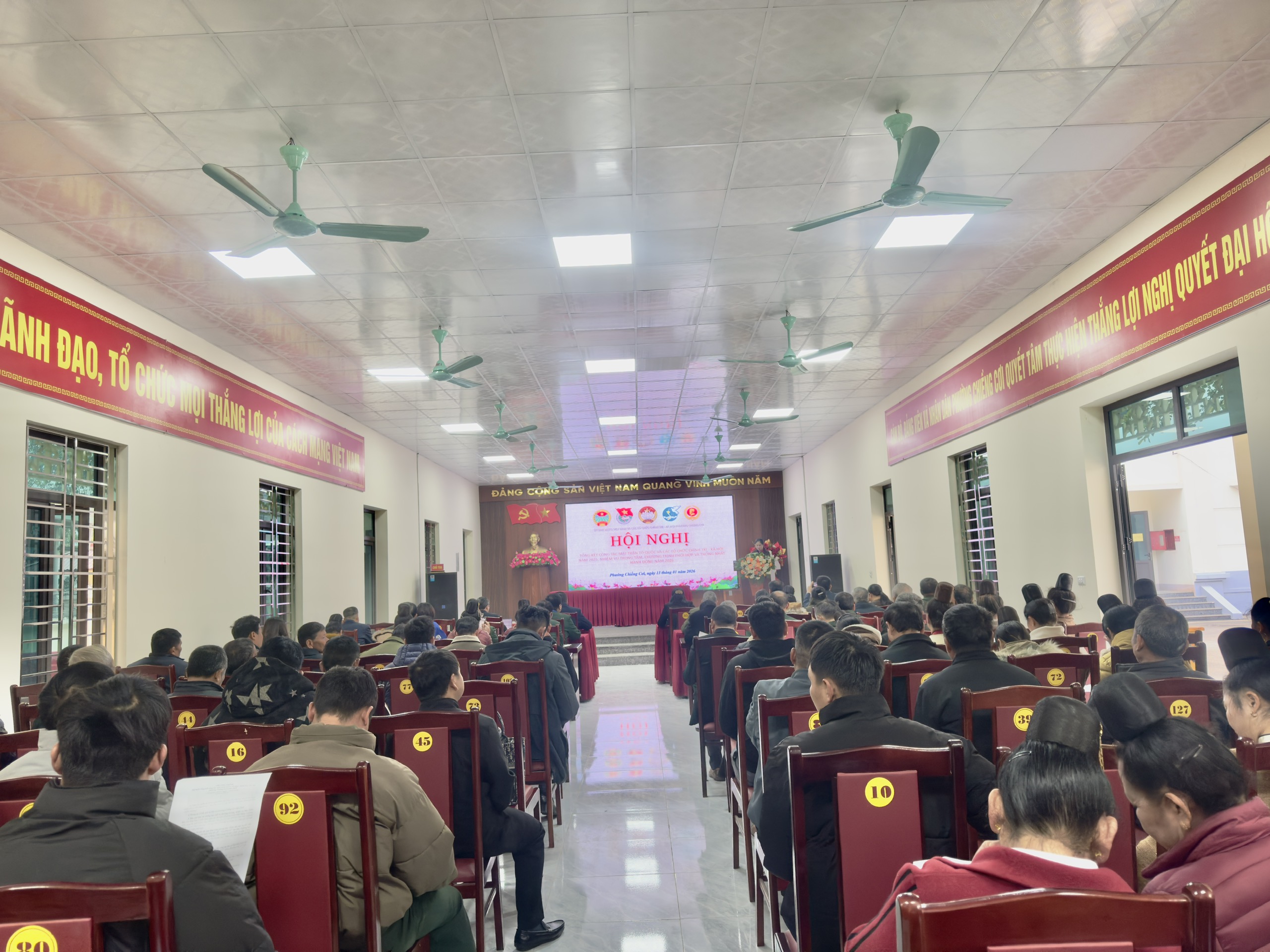 Hội nghị tổng kết công tác Mặt trận và các tổ chức chính trị – xã hội phường Chiềng Cơi năm 2025, triển khai phương hướng nhiệm vụ năm 2026